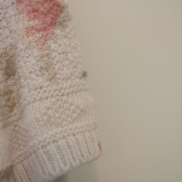 Ditsy Pastel Floral Knit Sweater Donnkenny Short Sleeve Stretch S | Light Summer - Picture 5 of 9